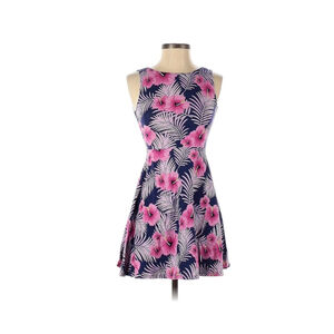 Women's PINK Victoria's Secret Floral Dress Mini Tropical Size S Blue Pink